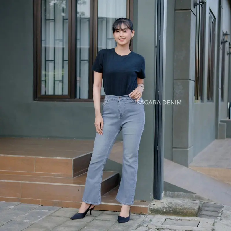 Highwaist Cutbray Jeans Retro 114- Celana Jeans Cutbray Premium Wanita Panjang Wanita Panjang Cutbray Retro Jeans Vintage 5