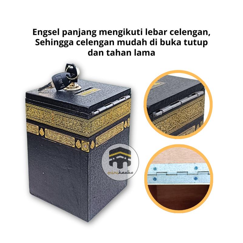 Paket Hemat Celengan Ka'bah Sedang Kunci + Celengan Kakbah Kecil Tanpa Kunci Hadiah Kado 5
