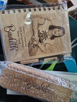 Product Review of Personalized Wooden Pen with Wooden Box, Laser Engraved Pen from e**7 2