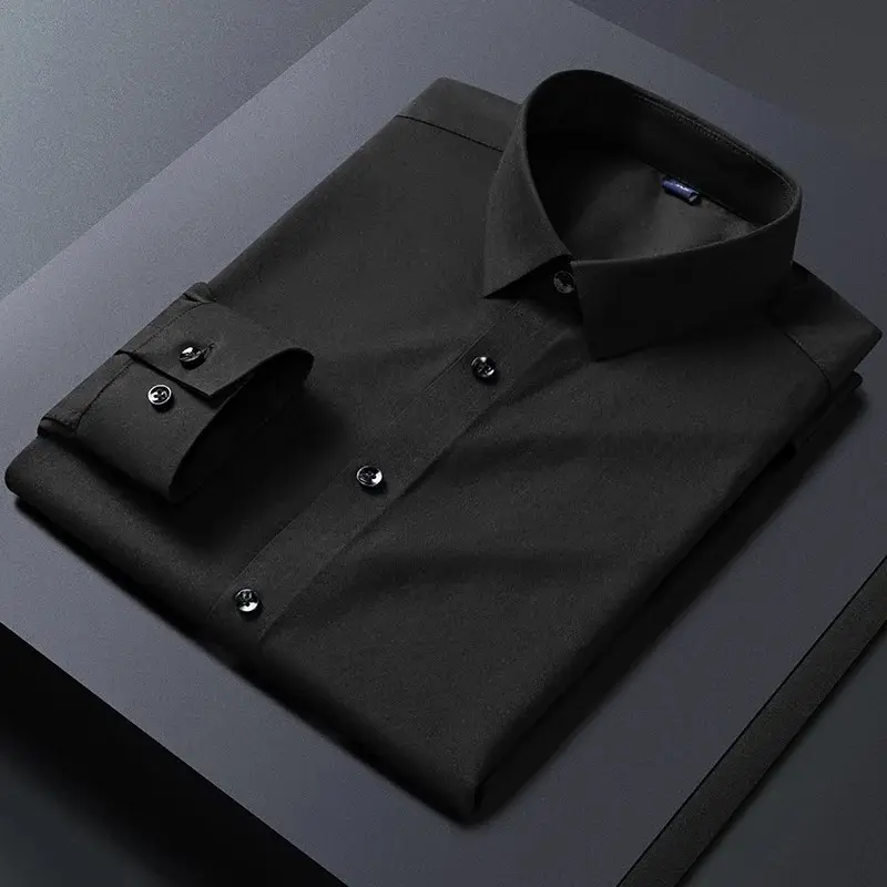 BEST SELLER Kemeja Alisan Pria Polos Slimfit Kemeja Pria Lengan Panjang Putih 2