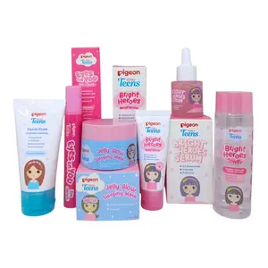 Pigeon Paket Skincare Lengkap Untuk Semua Jenis Kulit & Anak-Anak Termasuk Moisturizer, Daily Mild, Serum, Jelly Glow Sleeping Mask, Acne Care, & Sunscreen