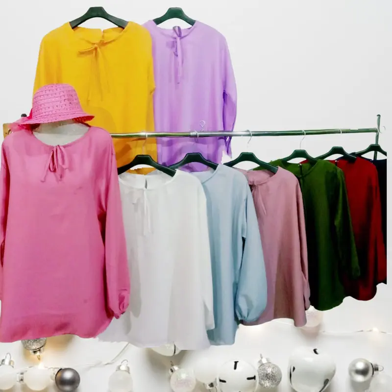 ATASAN JUMBO LAILA XXXL LD 130 CM WARNA HITAM Baju Wanita Formal Tangan Panjang Oversize Casual 7