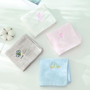 ผ้าขนหนูเช็ดมือผ้าฝ้าย ซึมซับดีเยี่ยม 4 แพ็ค นุ่มและปักลายน่ารัก ทำจากผ้าฝ้ายแท้ เหมาะสำหรับอาบน้ำ ทำความสะอาดมือและใบหน้า วัสดุทนทาน