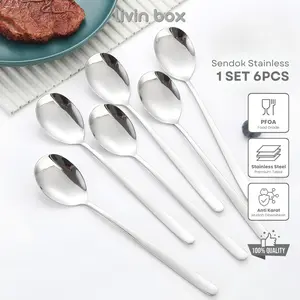 Sendok 1 Set Lengkap Sendok Korea Set Sendok Makan Sendok Set Tebal Kitchenware