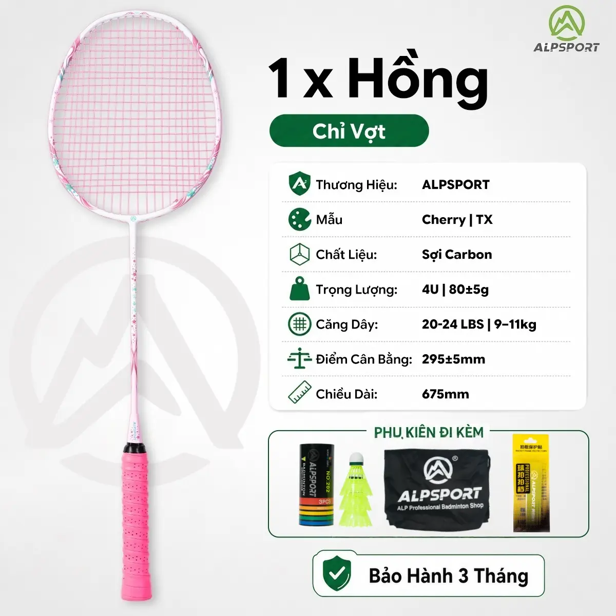 TX Hồng 1 chiếc + Túi vải nỉ