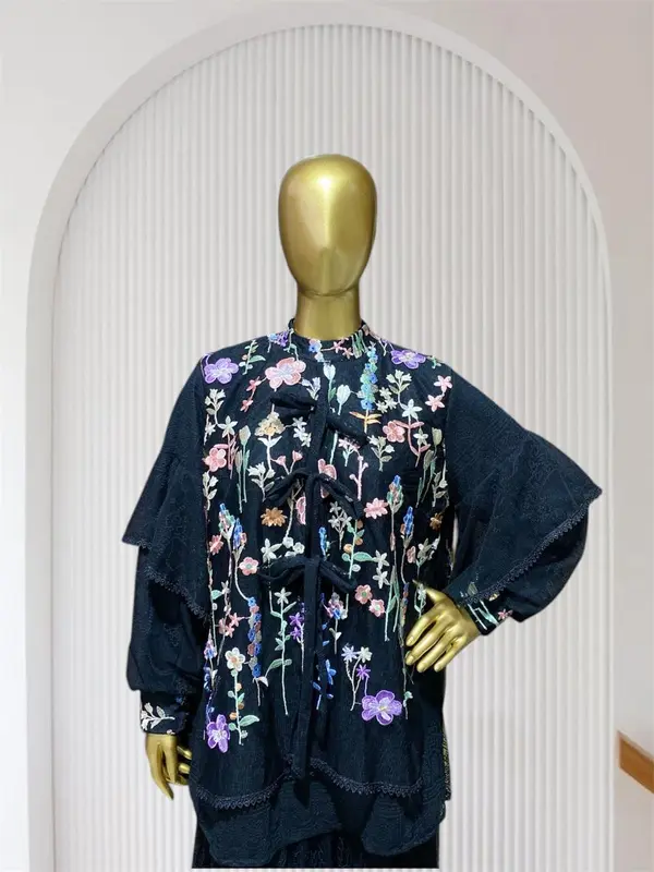 ADINDA & Co- Luna Blouse Atasan wanita Premium brukat halus mix dengan tulle Garden cantik atasan kondangan/ atasan pesta cantk/ blouse remaja kekinian 2025/ baju lebaran remaja 8