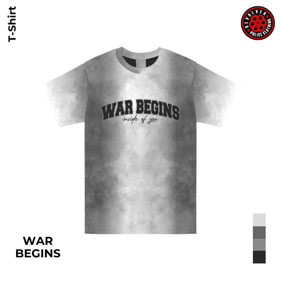 RVLR Official T-shirt Motif Gradasi | War begins | Cotton Combed 24s
