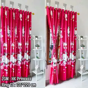 Gorden Hellokitty Pink Korden Pintu Jendela Hellokitty Pink Katun