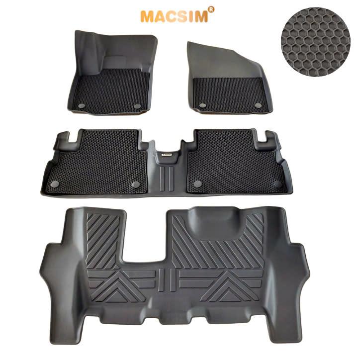 Thảm 2 lớp (sd3) dạng lưới lục giác cho Suzuki XL7 / Ertigar (đen) bề mặt cao su siêu sạch nhãn hiệu Macsim
