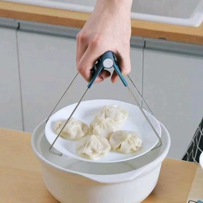 ALAT PENJEPIT PANCI ANTI PANAS/ PENJEPIT PIRING DAN MANGKOK ANTI PANAS SERBAGUNA STAINLESS ALAT DAPUR 1