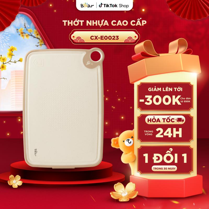 Ưu Đãi Sốc Thớt Kháng Khuẩn BEAR Thớt Nhựa Cao Cấp Thớt 2 Mặt Thái Đồ Chín Sống Thớt Chống Mốc Chống Trơn Trượt CX-E0023