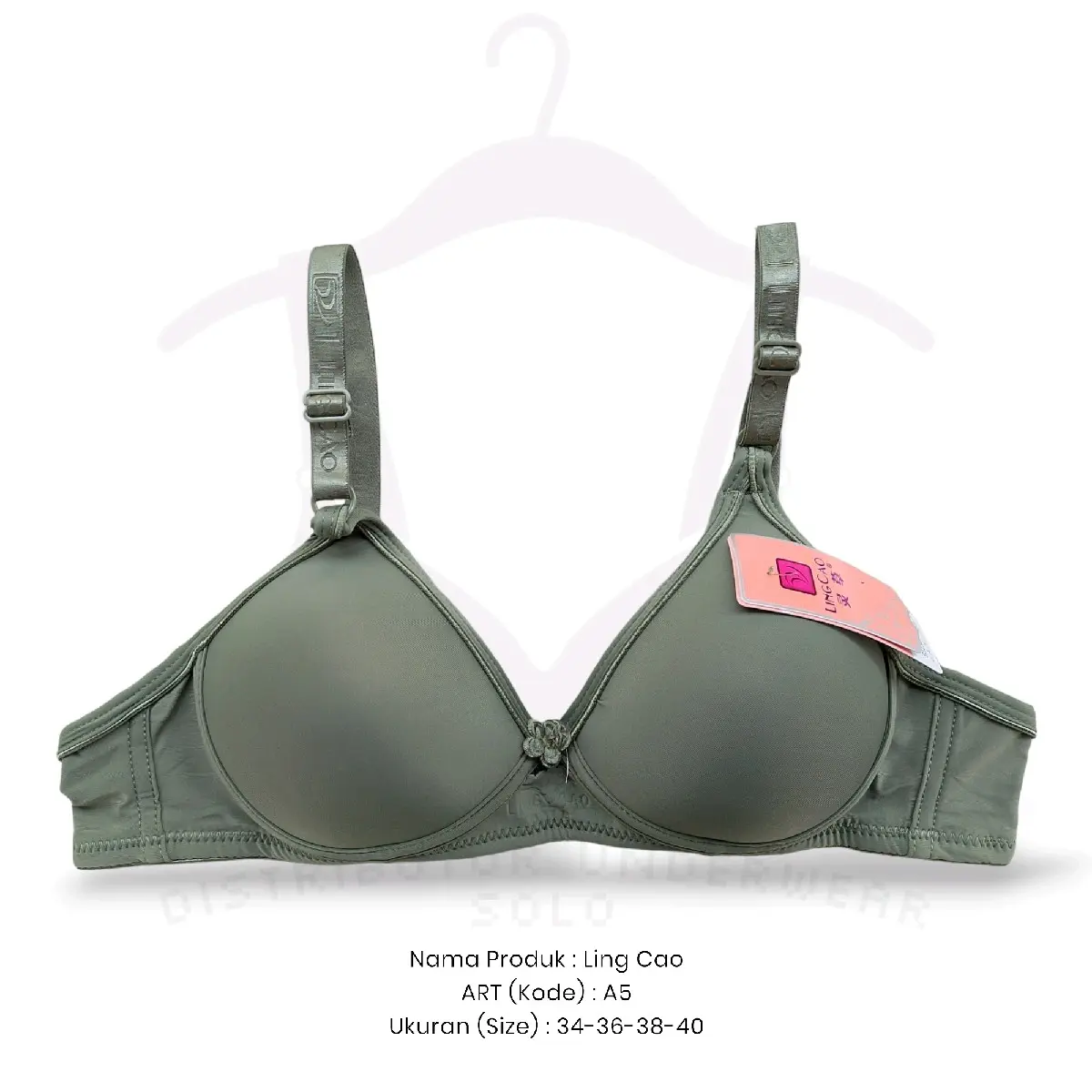 4pcs LingCao Bra cup sedang size 34-36-38-40 Bra Tanpa Kawat Ukuran kait 2 bahan nyaman premium import Bh Tipis Busa Lembut
