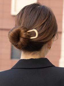 Pinzas de cabello en forma de U estilo francés, horquillas y pasadores multifuncionales de aleación para cabello grueso y normal, accesorios metálicos elegantes para el cabello, juego largo de 4 pulgadas/10 cm