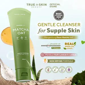 [ BEST DEAL ] True to Skin - Matcha Oat Gentle Cleanser Facial 100ml Sabun Cuci Muka Pembersih Lembab untuk Kering, Berminyak,  Sensitive, Kombinasi, Berjerawat, Kemerahan