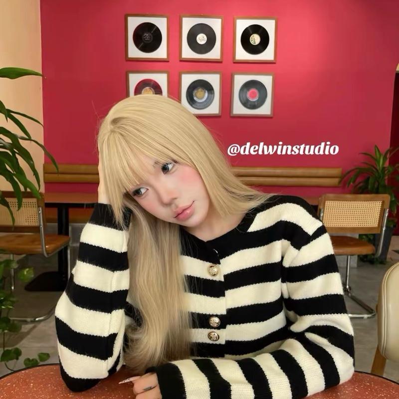 NEW PRODUCT Áo Khoác Len Sọc Đen Sang Chảnh Dày Dặn hàng QCCC