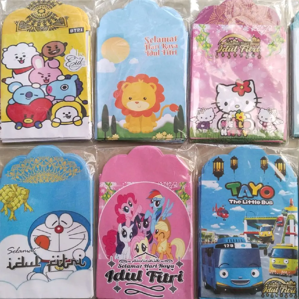 AMPLOP LEBARAN ISI 10 PCS/AMPLOP ANGPAU/AMPLOP UANG/AMPLOP KARAKTER