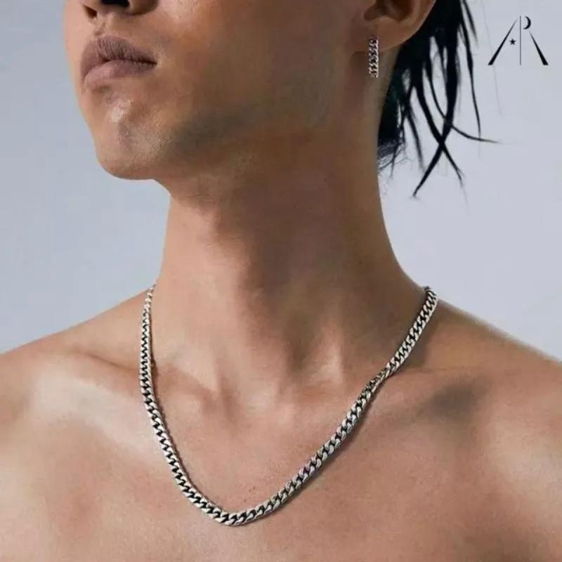 [COD] kalung titanium baja silver model rantai antikarat terbaru 1