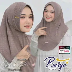 (BASYA) DELISHA M••hijab instan pad sabit jersey ayrin volka•jilbab bergo instan•kerudung instan•