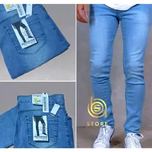 celana jeans pria slimpit/celana jeans pria setrit/celana jeans pria original Denim Fit Distro Hitam Pensil Stretch Nyaman Panjang Skinny Melar