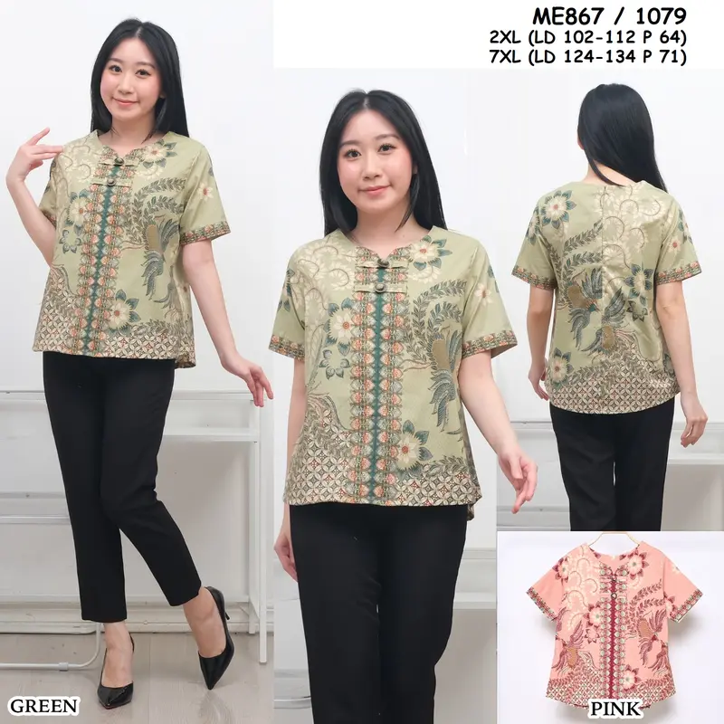 Blouse Batik Wanita Reg - JUMBO ME867 5