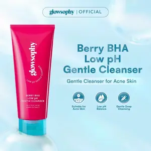 Glowsophy Berry BHA Low pH Gentle Cleanser sabun cuci muka facial wash Acne Prone Skin berjerawat kemerahan