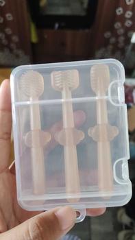 Product Review of NAOKO Sikat Gigi Lidah Bayi Silikon 3in1 Food Grade GRATIS Kotak Case from p**8 0