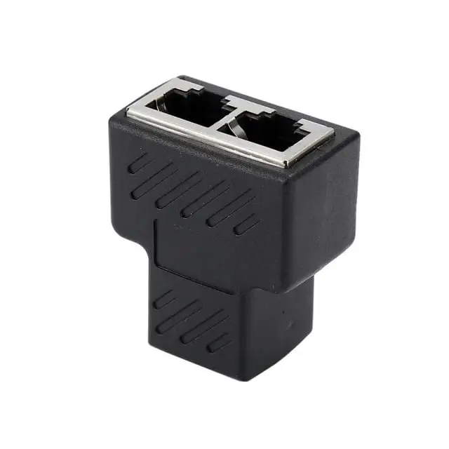 Rj45 1 to 2 Ways LAN Ethernet Network Cable Splitter Connector 5