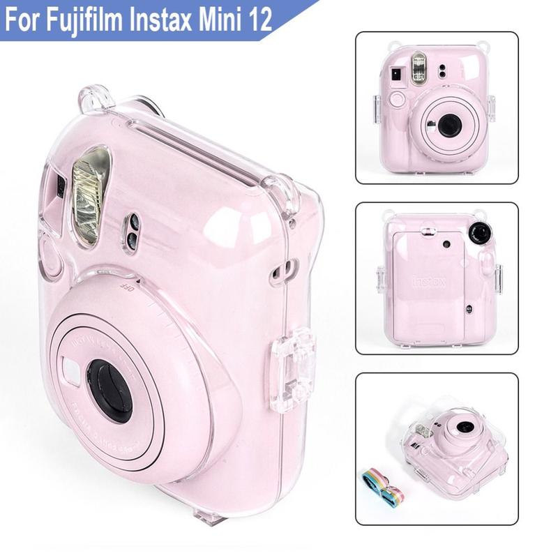 Máy Ảnh Tức Thì Cầm Tay Trong Suốt, Có Dây Đeo, Túi Đựng Đồ, Hộp Đựng Túi Đeo Vai, Dành Cho Fujifilm Instax Mini 12