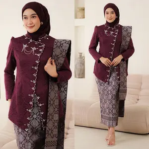 Kebaya janggan kartini modern terbaru 2025 kebaya ayu kebaya Jawa tunanagan lamaran wisuda kekinian trend burgundy elegan kebaya brukat mewah