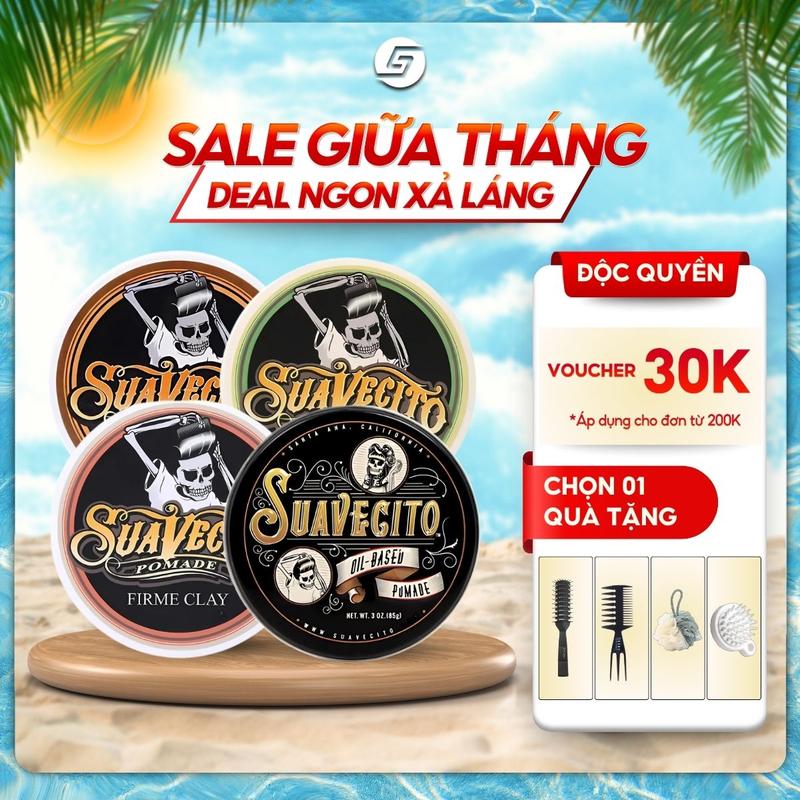 [TẶNG XỊT TẠO PHỒNG] Sáp vuốt tóc Suavecito 113gr/907gr | Suavecito  Firme Clay,  Suavecito  Oil Based, Suavecito   Matte Pomade, Suavecito Original hold Pomade, Suavecito Firme Hold | Tặng kèm Lược Tạo Kiểu Chaoba
