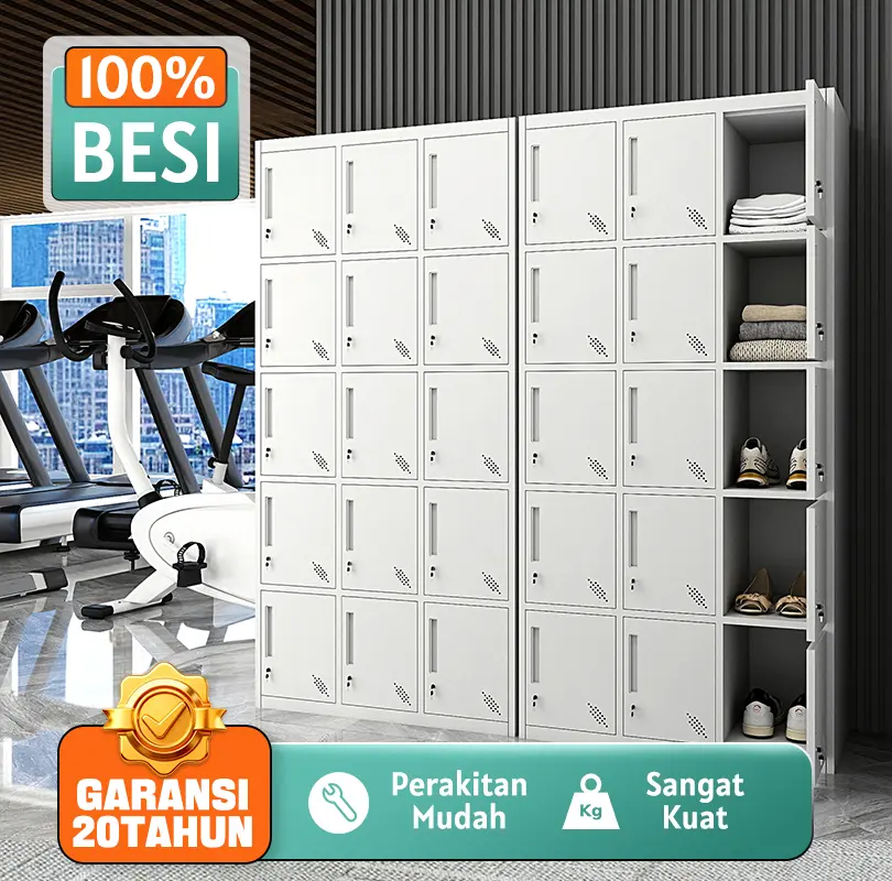 Loker Baja Multi-Pintu (2-24 Pintu) -Lemari Pakaian Lemari Arsip Lemari Ganti & Penyimpanan untuk Gym Sekolah Kantor Gedung Olahraga