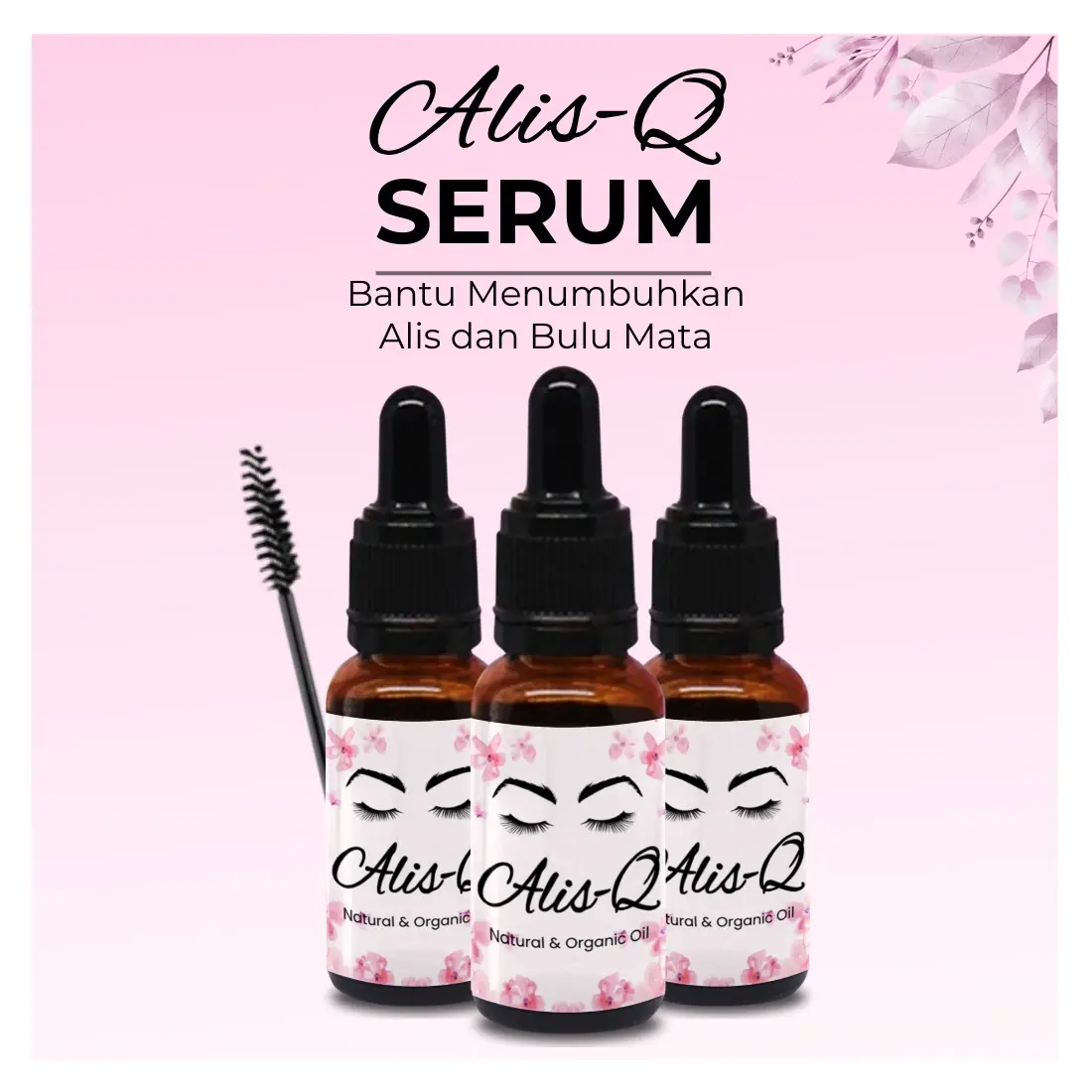 AlisQ Serum - Eyelash Serum- Bantu Menumbuhkan Alis Dan Bulu Mata