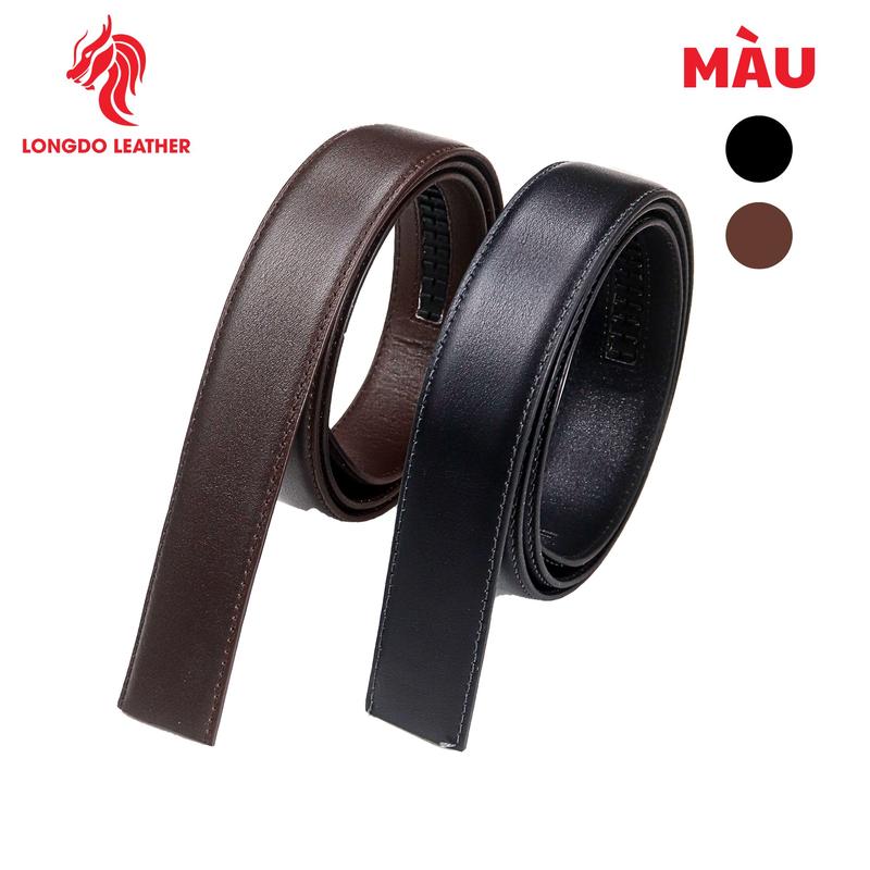 Dây thắt lưng nam không mặt khóa tự động cao cấp LONGDO LEATHER - KDTD