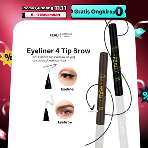 [BPOM] FEALI 2in1 Eyeliner 4 Tip Brow Waterproof Long Lasting Anti Luntur - Feali Tint 4 Tip Eyebrow Contouring and Eyeliner