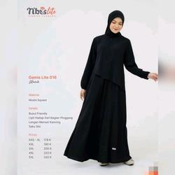 midi dress nibras gamis black dobby Produk Nibras House Sumbersari