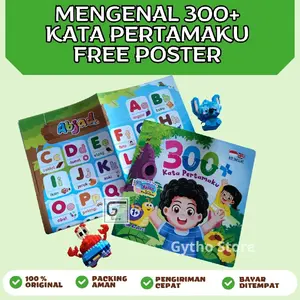 BUY 1 GET 1 FREE. BUKU 300+ KATA PERTAMAKU FREE POSTER ABJAD DAN ANGKA