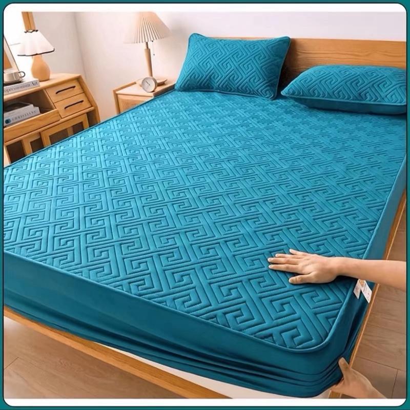 GIÁ RẺ NHẤT Bộ ga gối phi lụa trần bông chất liệu thoáng mát thấm hút mồ hôi tốt Bộ 3 món ga giường +vỏ gối bọc đệm phi lụa dùng cho 4 mùa