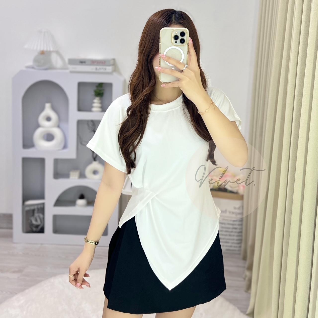 Blouse Wanita Elegant Twist Pinggang | Atasan Oversize Knit Asimetris 088 Blouse Wanita Elegant Twist Pinggang | Atasan Oversize Knit Asimetris 088