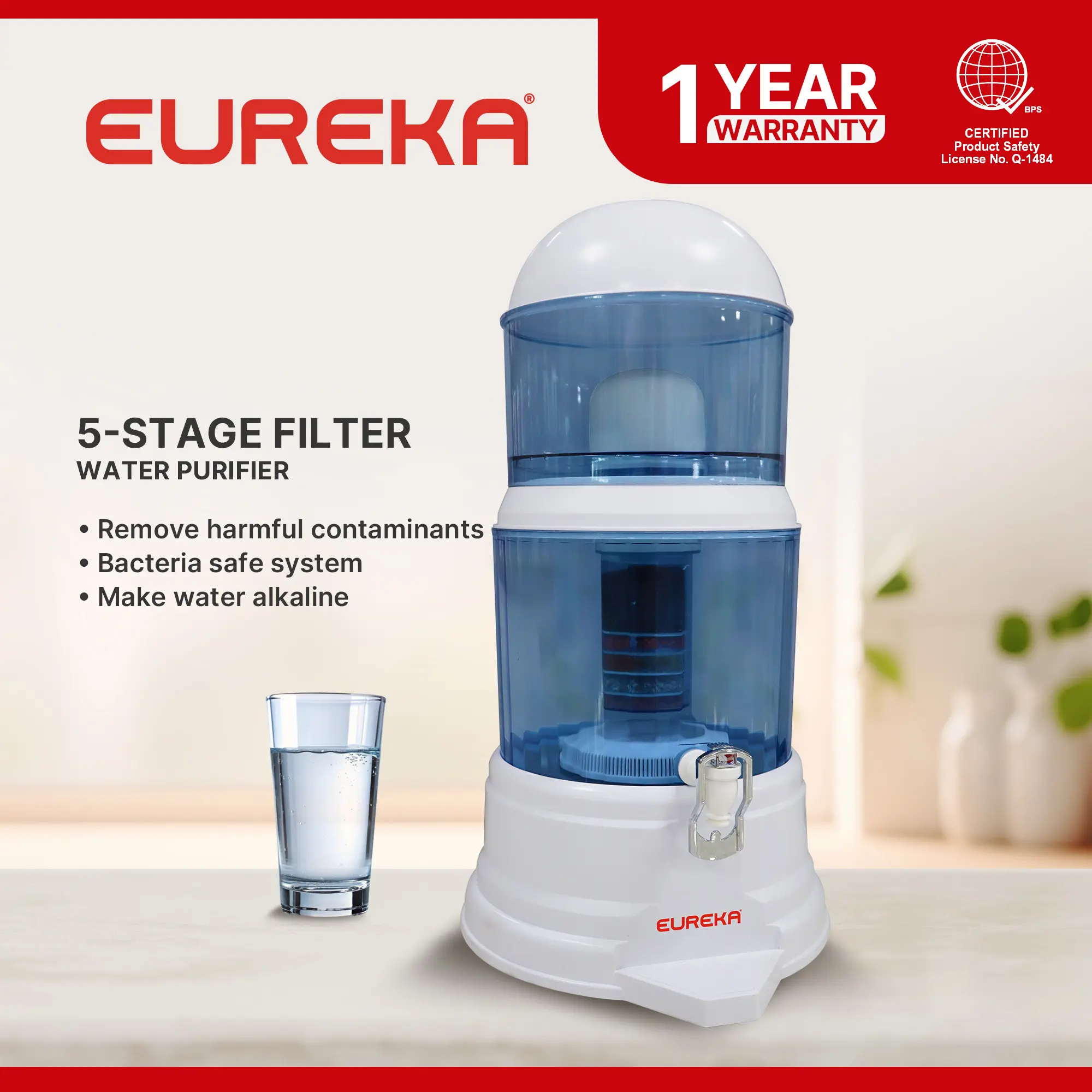 Eureka Bio-Fresh Water Purifier BFWP 5S (5-Stage Filtration)