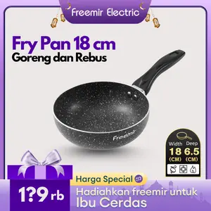 [BARU] freemir Wajan Teflon Anti Lengket 18 cm Wok Pan Multifungsi Kitchenware