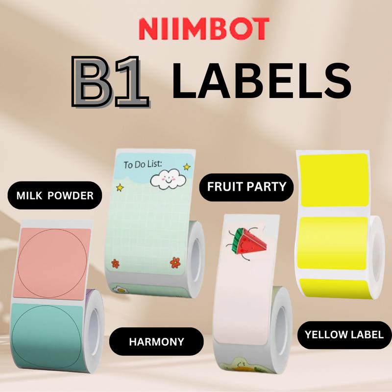 Nimbot Label Sizes NIIMBOT B1 Series Thermal Label Roll Stickers - TikTok Shop Singapore