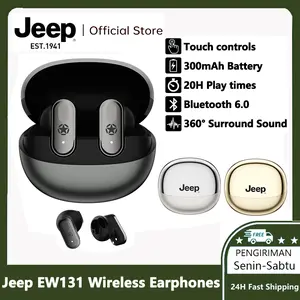 Jeep EW131 TWS Wireless Earphones Bluetooth 6.0 HIFI Sound HD Calls Noise Reduction Headset dengan Koneksi Stabil dan Suara Jernih