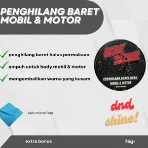 Penghilang Baret Body Mobil Motor Compound DND SHINE Skrap Pembersih  Car Kendaraan Lap Microfiber 75gr