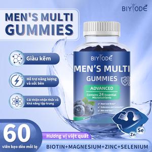 [Tặng quà] BIYODE-Kẹo Vitamin dành cho nam giới Chứa nhiều loại vitamin + Biotin Zinc+Selenium  Hỗ trợ năng lượng và sức bền Sports people  60 viên/lọ Hỗ trợ sức bền của nam giới Hỗ trợ hệ thống sinh sản multivitamin dành cho người tập gym