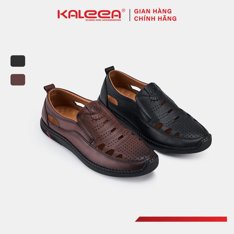 DEAL MỞ BÁN Kaleea GN08 - Giày Tây Nam Da Mềm Cao Cấp Thiết Kế Lỗ Thoáng Khí Nhẹ Êm Thoải Mái Và Bền Bỉ