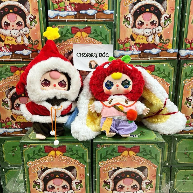 NEW-Ảnh Thật-Mở Sẵn NOEL 400% Baby Three - Đồ chơi Gấu bông Hộp mù Quà tặng