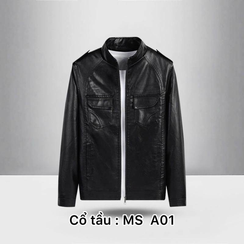 ÁO khoác da  cổ bẻ lót lông quảng châu chất da mềm vân da chống bong tróc trầy xước 4