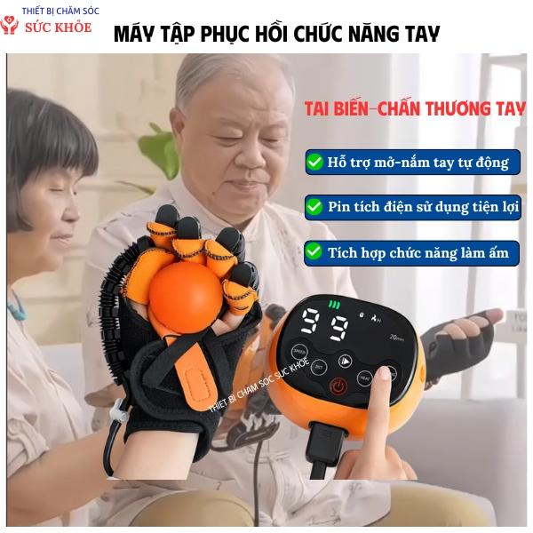 Máy tập phục hồi chức năng bàn tay Găng tay robot tập tay cho người tai biến Máy co bóp tay cho người bị liệt.
