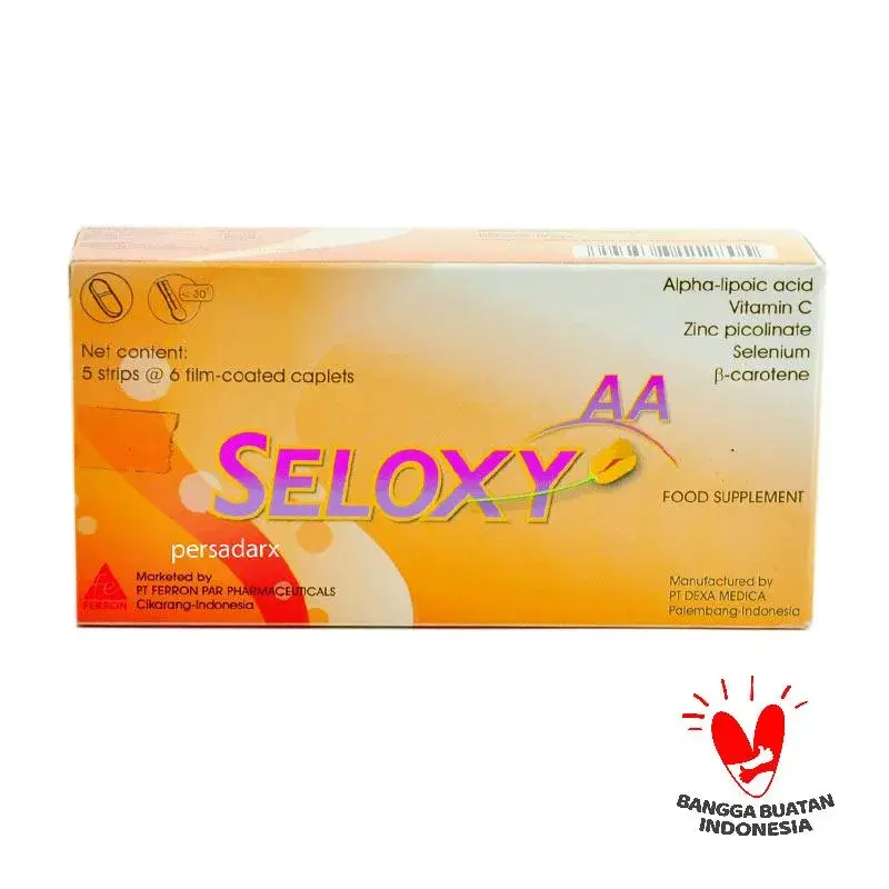 SELOXY AA ORIGINAL BOX 30 KAPLET SUPLEMEN PEMUTIH MENCERAHKAN KULIT