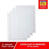 Gambar KIKY Loose Leaf / Kertas File Putih Bergaris Ukuran A5  Isi 100 Lembar dari Kiky Stationery Kota Administrasi Jakarta Barat 5 Tokopedia